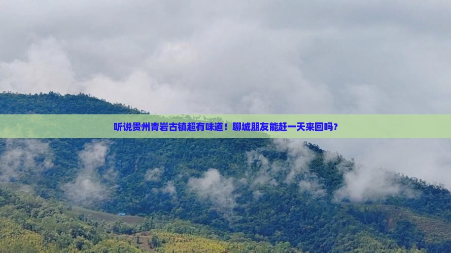 聊城去贵州青岩古镇一日