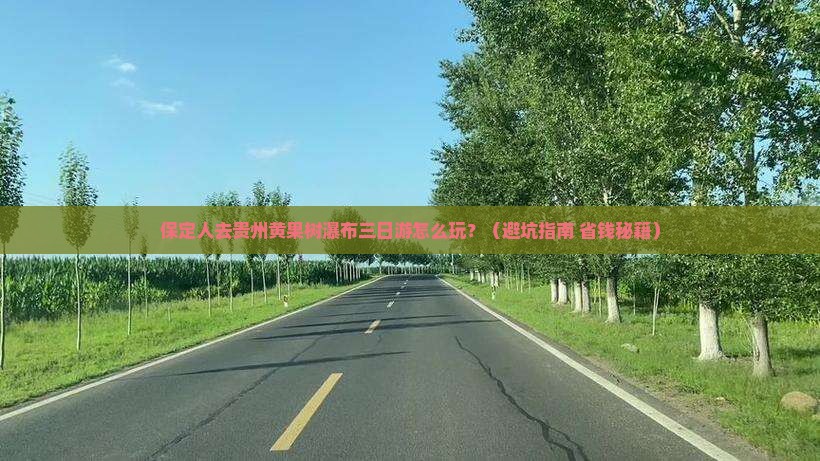 保定去贵州黄果树瀑布三日游
