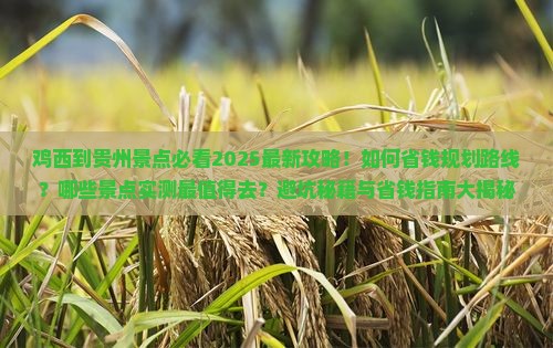 鸡西到贵州景点