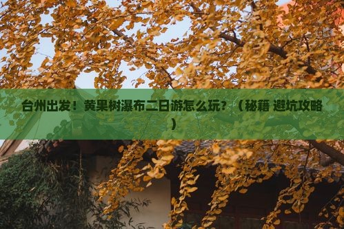 台州到贵州黄果树瀑布二日游
