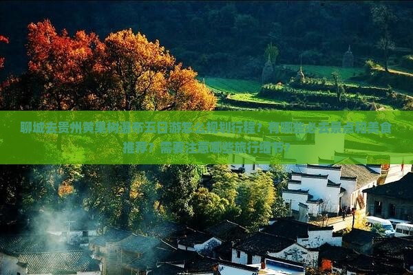 聊城去贵州黄果树瀑布五日游