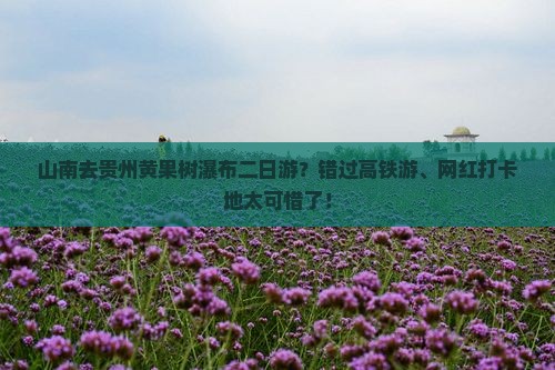 山南去贵州黄果树瀑布二日游
