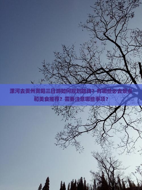 漯河去贵州贵阳三日游