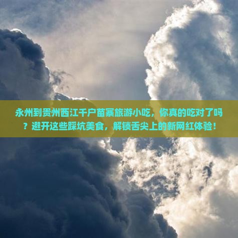永州到贵州西江千户苗寨旅游小吃