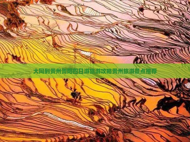 大同去贵州贵阳四日游