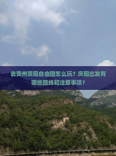 庆阳去贵州贵阳自由团