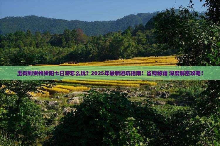 玉树到贵州贵阳七日游