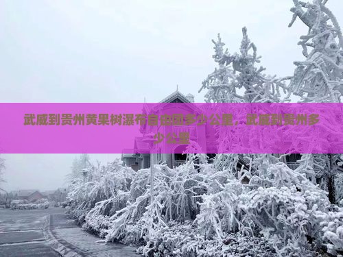 武威到贵州黄果树瀑布自由团