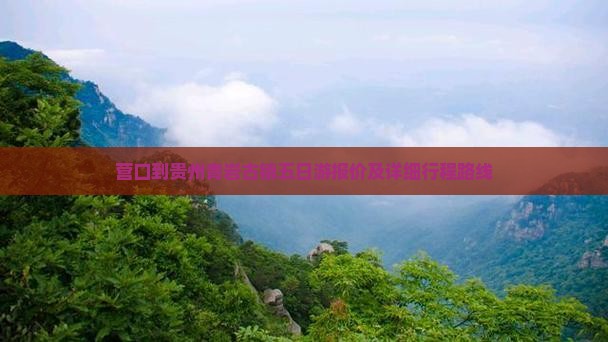 营口到贵州青岩古镇五日游 营口到贵州青岩古镇五日游