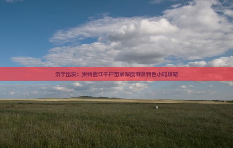 济宁出发：贵州西江千户苗寨深度游及特色小吃攻略
