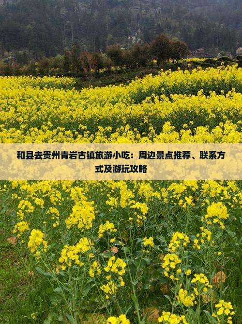 和县去贵州青岩古镇旅游小吃：周边景点推荐、联系方式及游玩攻略