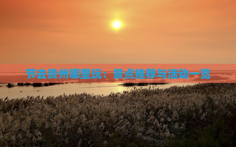 节去贵州哪里玩：景点推荐与活动一览