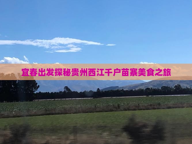 宜春出发探秘贵州西江千户苗寨美食之旅