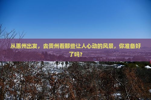 惠州去贵州景点