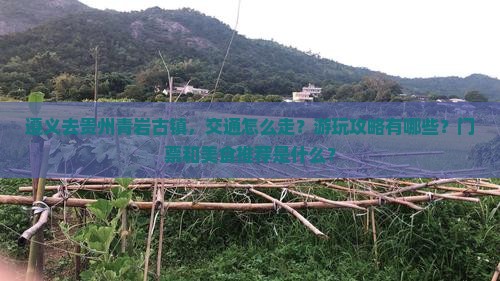 遵义去贵州青岩古镇景点