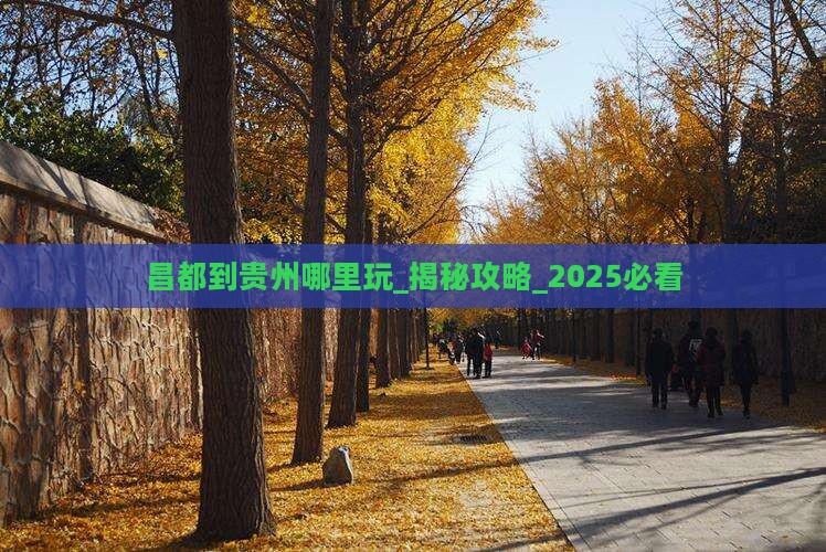 昌都到贵州哪里玩