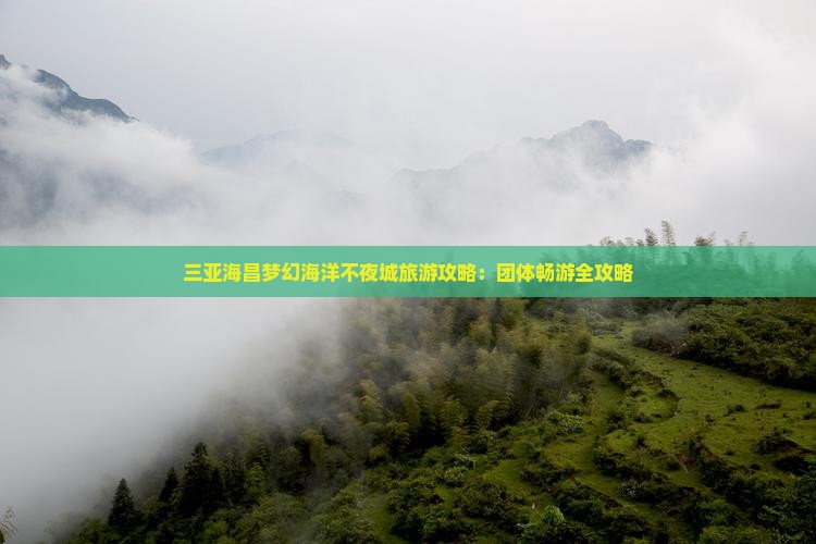 三亚海昌梦幻海洋不夜城旅游攻略：团体畅游全攻略