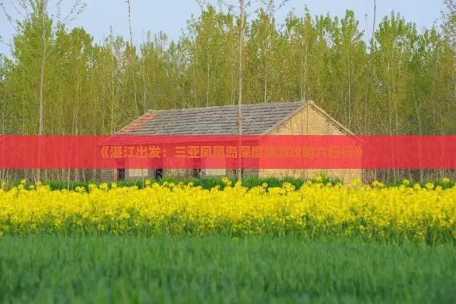 《湛江出发：三亚凤凰岛深度旅游攻略六日行》
