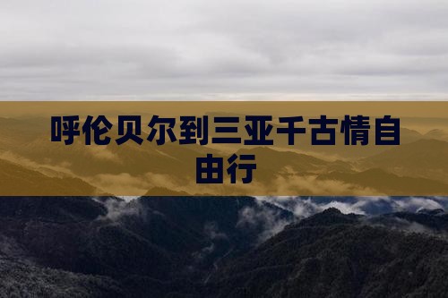 呼伦贝尔到三亚千古情自由行