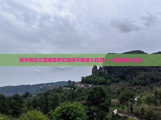 丽水前往三亚海昌梦幻海洋不夜城七日游——探秘潜水之旅