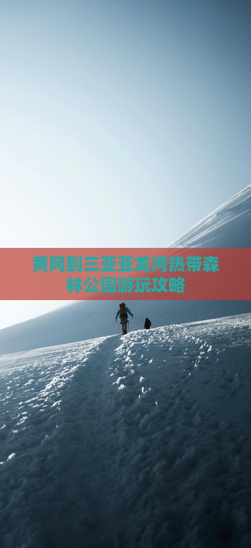 黄冈到三亚亚龙湾热带森林公园游玩攻略