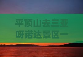 平顶山去三亚呀诺达景区一日游费用详解