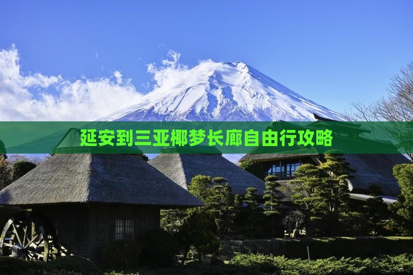 延安到三亚椰梦长廊自由行攻略