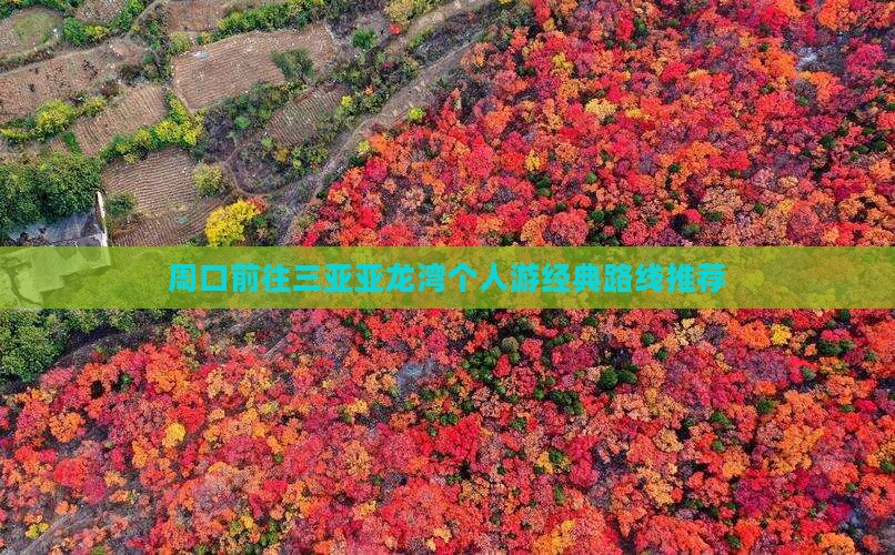 周口前往三亚亚龙湾个人游经典路线推荐