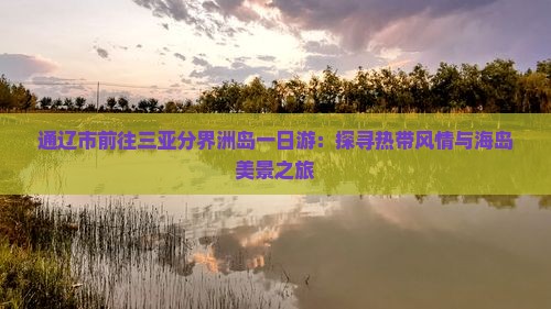 通辽市前往三亚分界洲岛一日游：探寻热带风情与海岛美景之旅