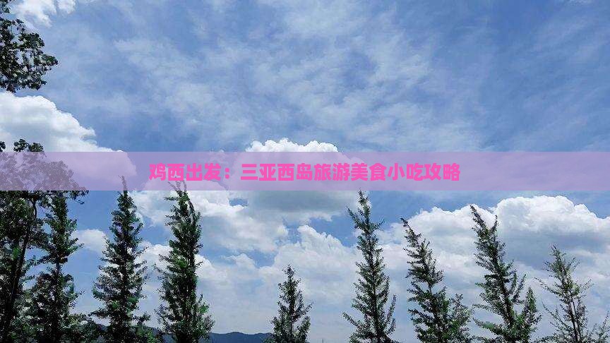 鸡西出发：三亚西岛旅游美食小吃攻略