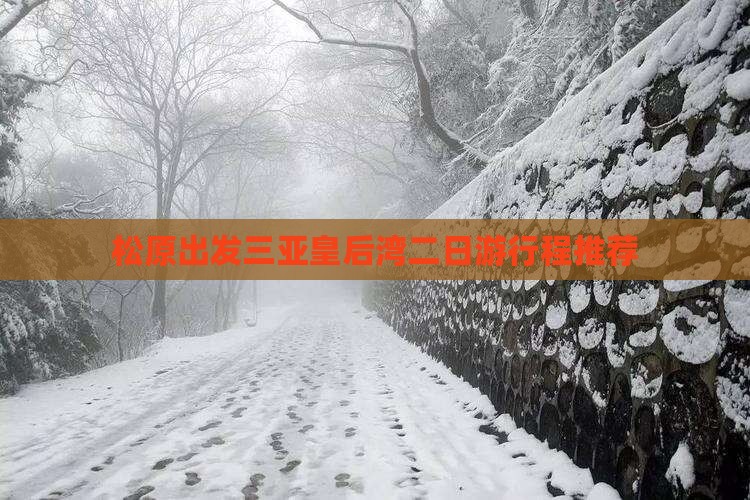 松原出发三亚皇后湾二日游行程推荐
