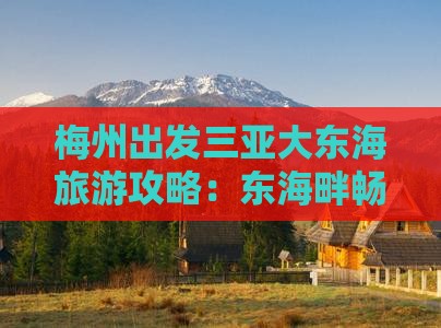 梅州出发三亚大东海旅游攻略：东海畔畅游