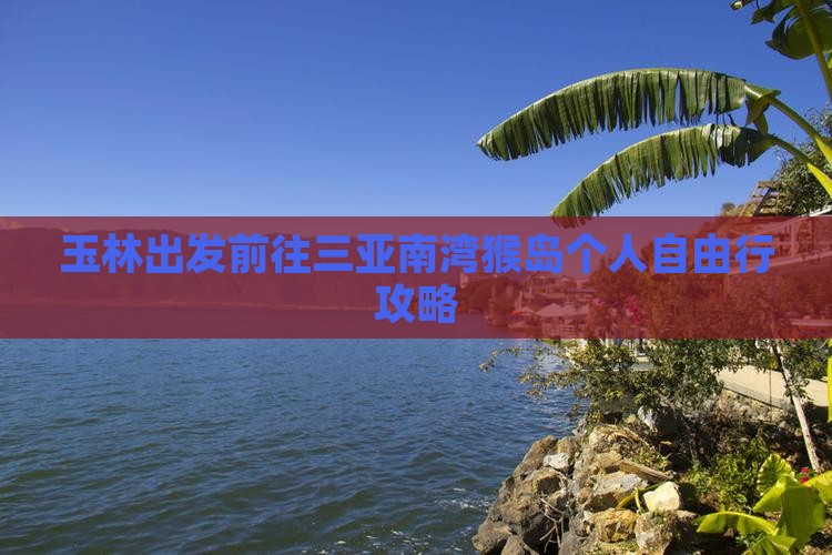 玉林出发前往三亚南湾猴岛个人自由行攻略
