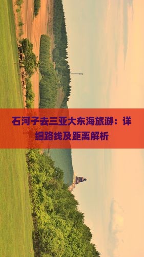 石河子去三亚大东海旅游：详细路线及距离解析
