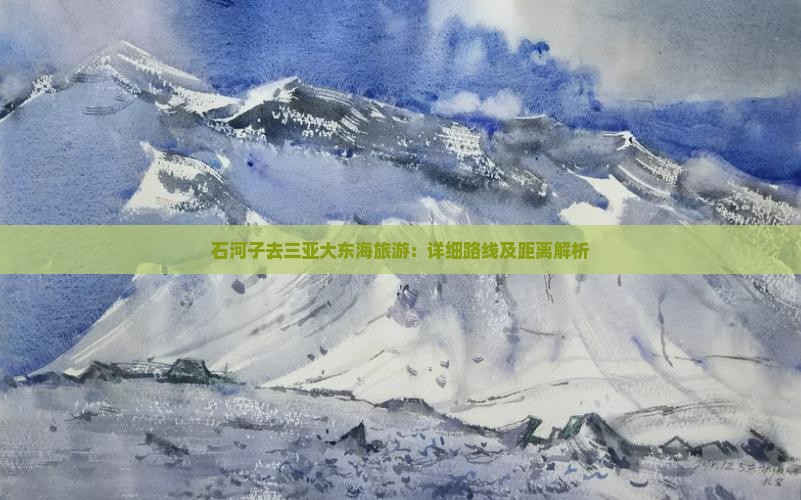 石河子去三亚大东海旅游：详细路线及距离解析