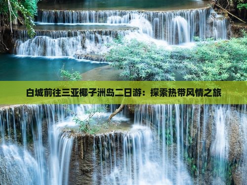 白城前往三亚椰子洲岛二日游：探索热带风情之旅