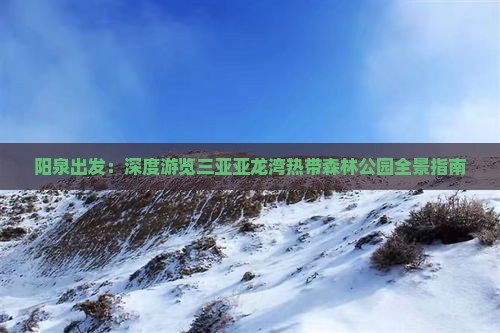 阳泉出发：深度游览三亚亚龙湾热带森林公园全景指南