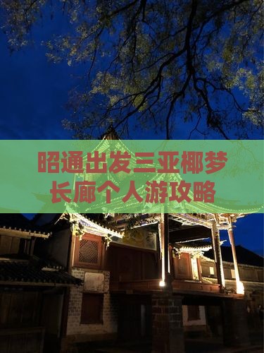 昭通出发三亚椰梦长廊个人游攻略