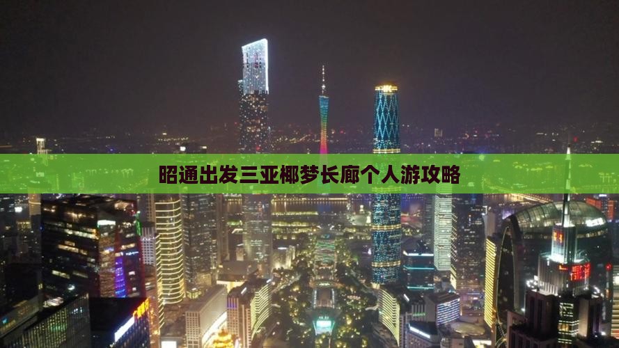 昭通出发三亚椰梦长廊个人游攻略