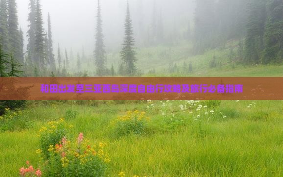 和田出发至三亚西岛深度自由行攻略及旅行必备指南