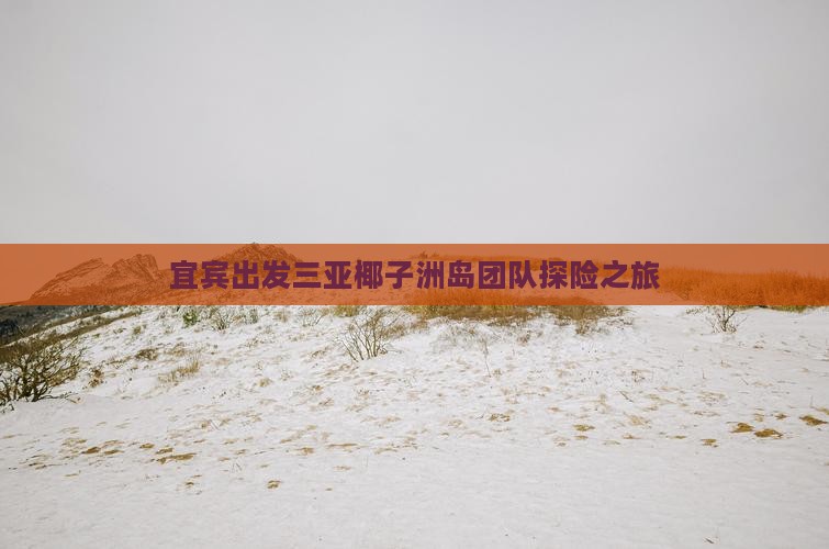 宜宾出发三亚椰子洲岛团队探险之旅