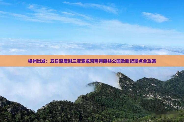 梅州出发：五日深度游三亚亚龙湾热带森林公园及附近景点全攻略