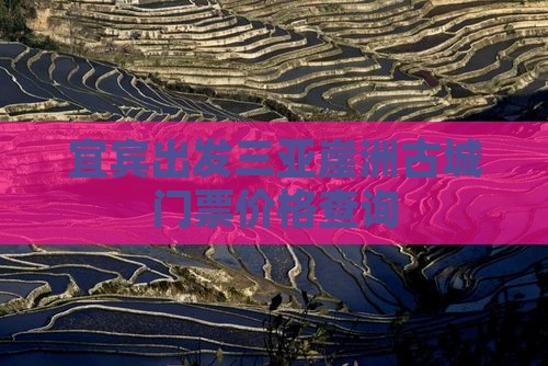 宜宾出发三亚崖洲古城门票
