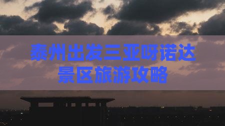 泰州出发三亚呀诺达景区团体旅游