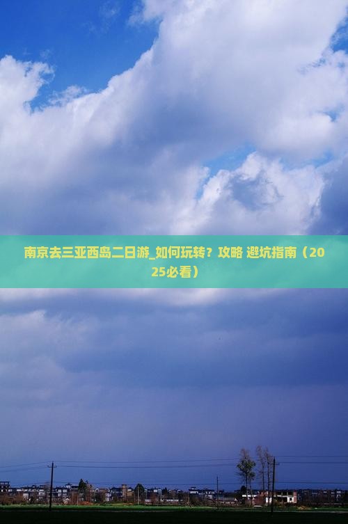 南京去三亚西岛二日游