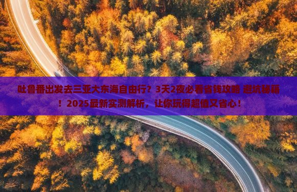吐鲁番前往三亚大东海自由团