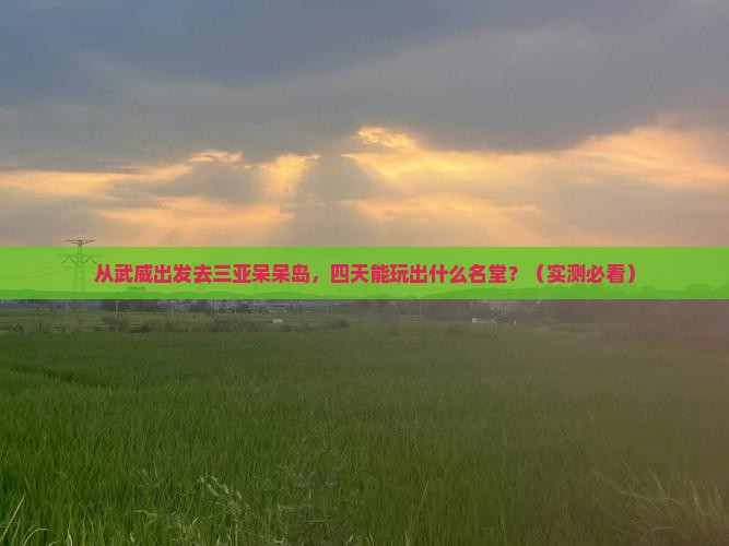 武威出发三亚呆呆岛四日游