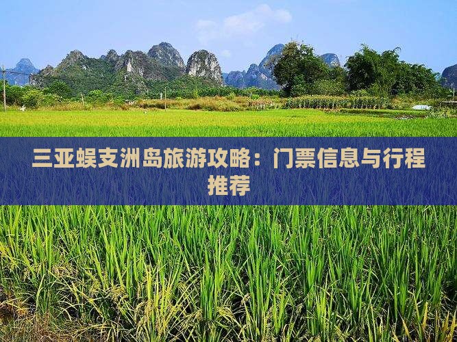黄山去三亚蜈支洲岛门票