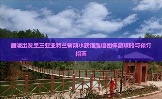 醴陵出发至三亚亚特兰蒂斯水族馆超值团体游攻略与预订指南