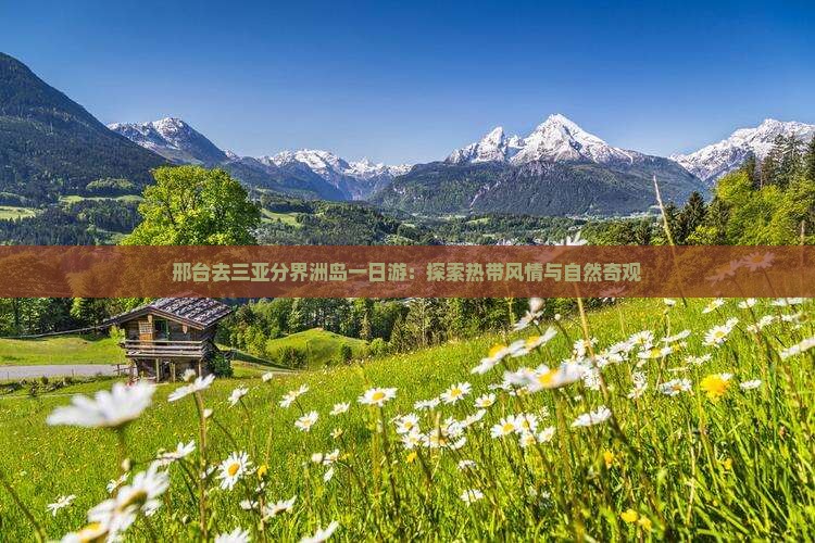 邢台去三亚分界洲岛一日游：探索热带风情与自然奇观